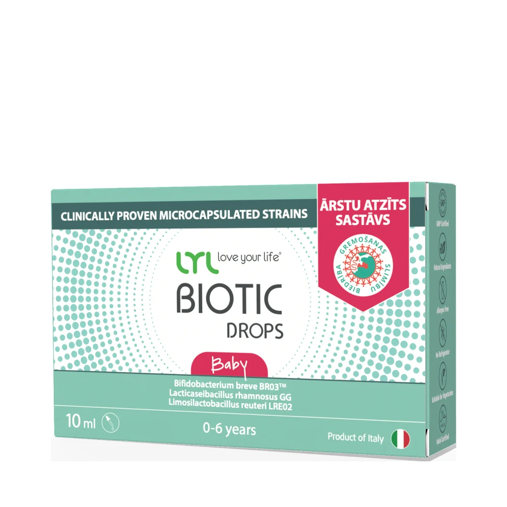 LYL love your life® LYLBIOTIC Baby Drops iepakojums